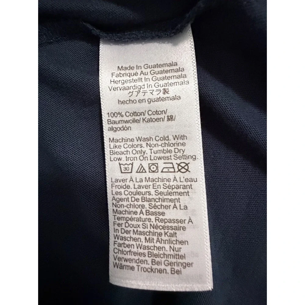 J Crew Washed Tee Vintage Navy 100% Cotton Knit Short Sleeve Crewneck S